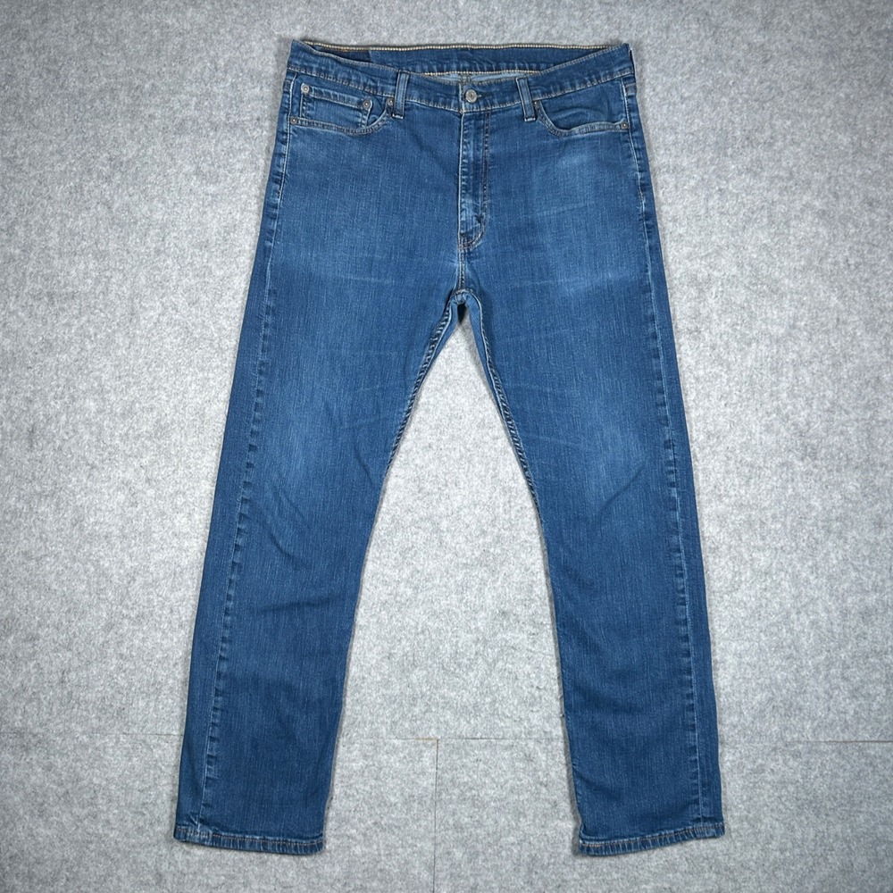 Levi's 513 Denim Jeans Mens 36x32(34x29) Blue Slim Straight Casual Classic